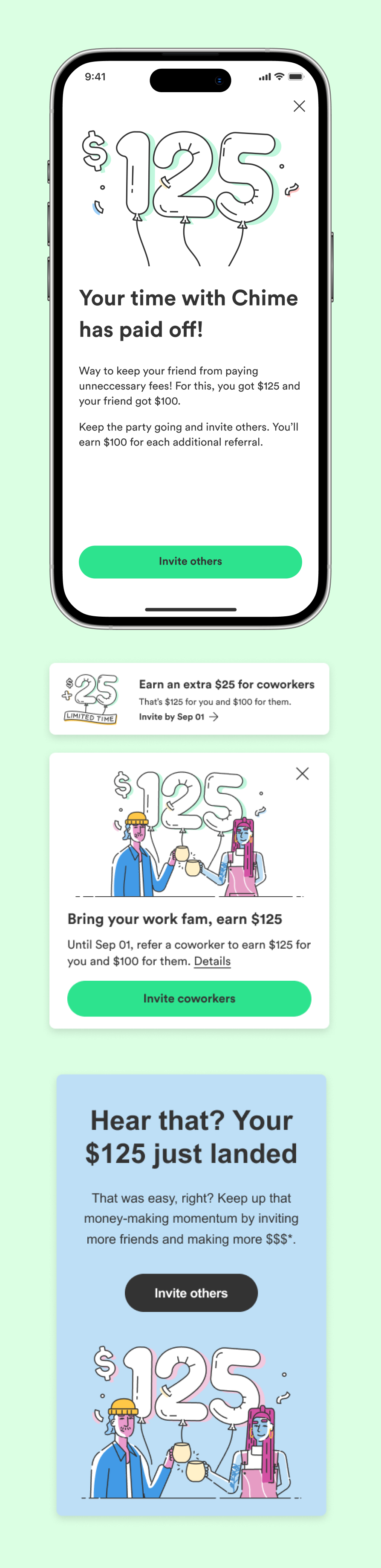 Chime referral incentives hero image