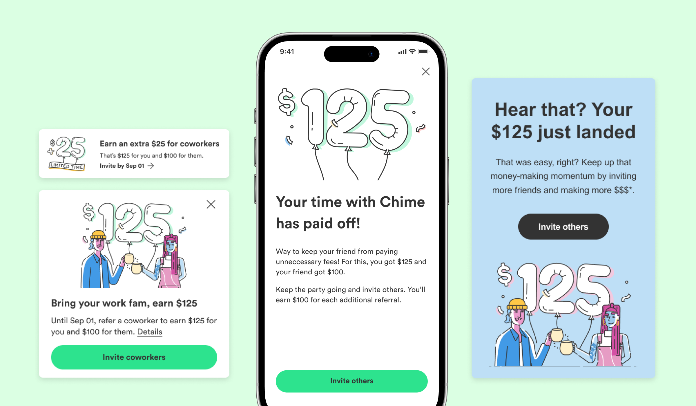Chime referral incentives hero image